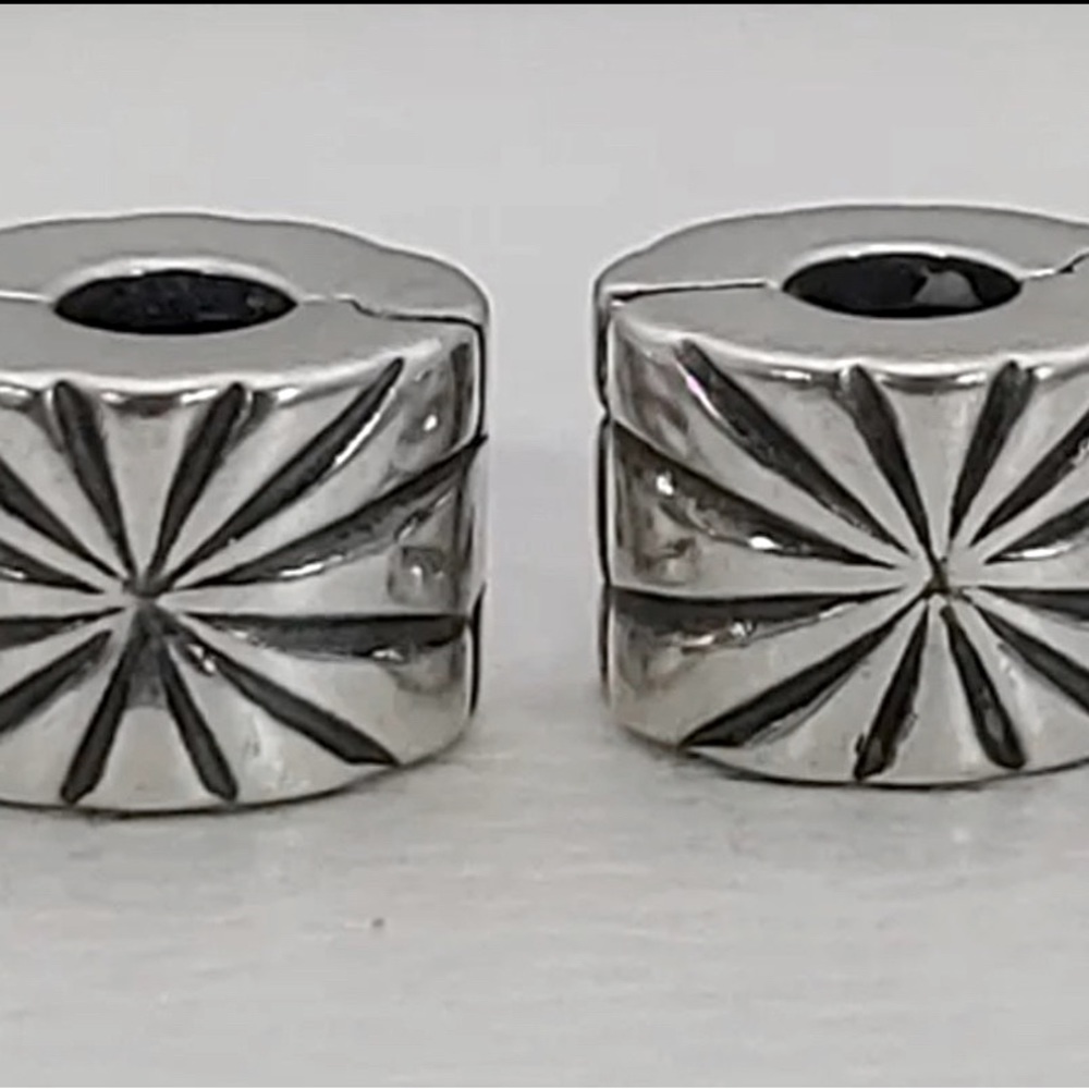 Pandora Clips Set Sunburst Retired Set Guaranteed Authentic Excellent